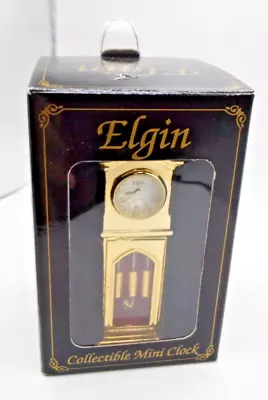 VTG Elgin Quartz Miniature  Grandfather Clock 4  X 1.25  • $24.27