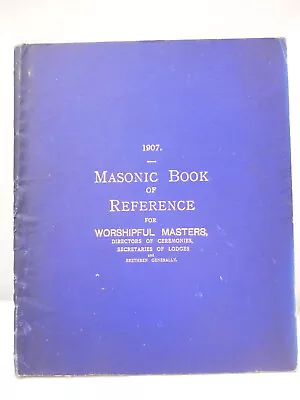 1907 - The Masonic Book Of Reference Of The Province Of Cheshire - HB - Egerton • £49.95