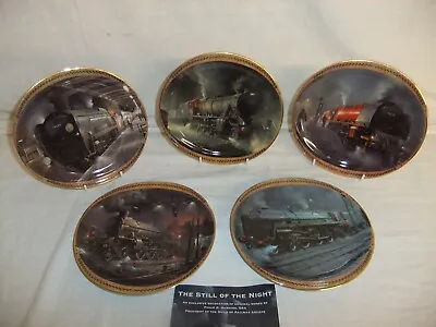 C4 Davenport THE STILL OF THE NIGHT By P.D.Hawkins Train Collector Plates Xxxx • £98