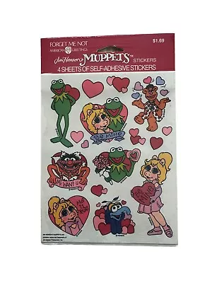 Muppets Jim Henson’s Vintage Forget Me Not Stickers Valentines 4 Sheets NOS • $6