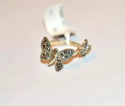 Sterling Silver CHAPAL ZENRAY Size 8 Ring Marcasite Butterfly • $12.99