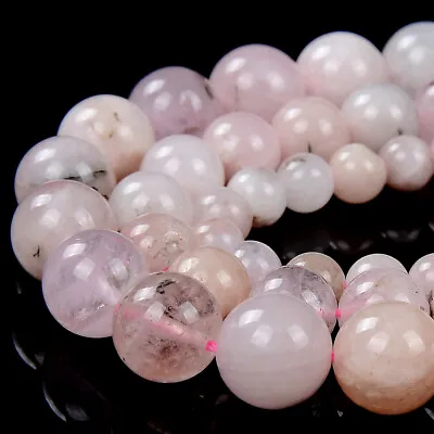 Natural Pink Morganite Pink Beryl AA Round 6MM 7MM 8MM 10MM Loose Beads (D374) • $16.99