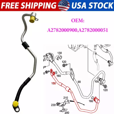 Turbocharger Coolant Hose Line For Mercedes-Benz CL550 CL63 AMG CLS550 CLS63 AMG • $37.36