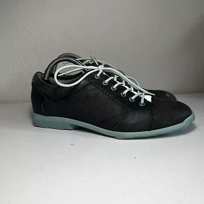 John Fluevog Elroy Men's Gray/blue Leather Sneakers Runners Size 9 • $80