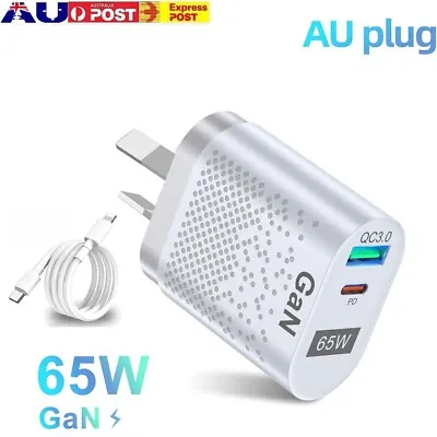 $8.98 • Buy 65W GAN USB-C Type C Fast Wall Charger Adaptor QC3.0 For Android IPhone 14 IPad