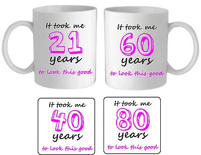 40th 50th 60th 65th 70th FUNNY BIRTHDAY GIFT FOR HER MUG PERSONALISED ANY AGE • £10.95