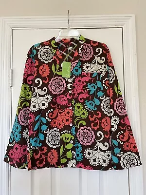 NWT Vera Bradley Lola Pj Top Blouse Small New Pajama Lounge Button Front Flaw • $13.50