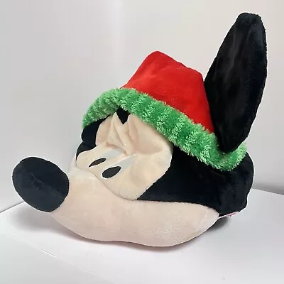 Jingle Bells Disney Mickey Mouse Plush Musical Singing Christmas Hat Xmas TESTED • $14.38