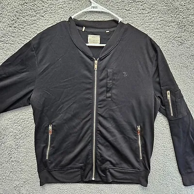 7 Diamonds Madewell Jacket Size XL Black Full Zip Bomber Style • $12.99