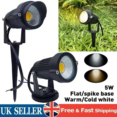 5W LED Garden Spike Lights Outdoor Yard Lawn Waterproof Ground Spotlight Lamp UK • £11.68