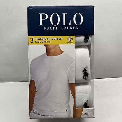 Polo Ralph Lauren Big Man Classic Fit Cotton Crew T-Shirts 3 Pack  3XL Tall 3XT • $34.99
