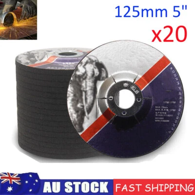 $45.89 • Buy 20x 125mm 5  Grinding Discs Wheel Angle Grinder Metal Steel Inox Cutting Sanding