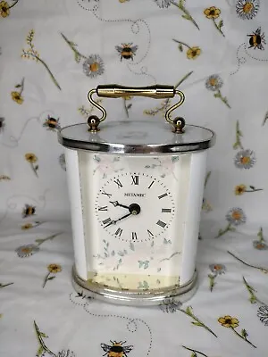 £4.99 • Buy Vintage Metamec Quartz Carriage Clock Not Working Floral 