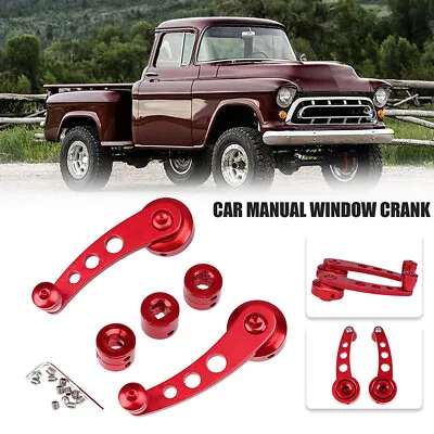 Red Universal Car Billet Aluminum Window Crank Handle Winder Truck Pickup Door • $34.25