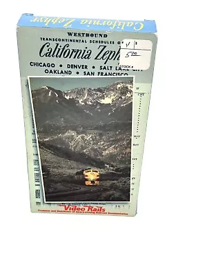 Video Rails - Westbound Schedules Of The California Zephyr -VHS Videotape • $6.99