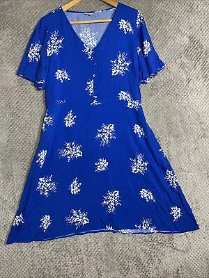 £12 • Buy Nutmeg Midi Dress Size 20.blue  Floral Pattern