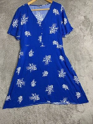 £12 • Buy Nutmeg Midi Dress Size 20.blue  Floral Pattern