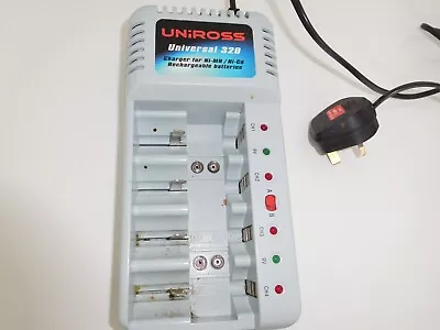 Uniross Unversal 320 Charger For Ni-MH Ni-Cd Rechargeable Batteries AA/AAA/C/D/9 • £9