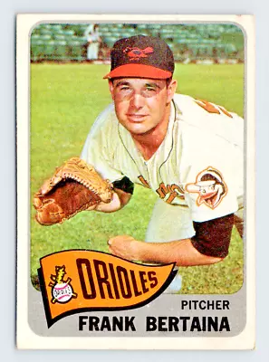 1965 Topps Card #396 Frank Bertaina Baltimore Orioles Rookie See Video • $4.28