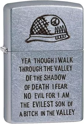 Zippo 08331 Vietnam Trench Art Evilest Street Chrome Lighter • $23.45