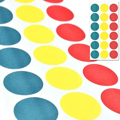 £2.98 • Buy 280+ COLOURED STICKY DOTS 19mm Round Adhesive EASY PEEL Circle Stickers Labels