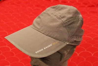 Eddie Bauer Sport Gray Cap Hat Men's Vented Breathable Sides One Size Nylon • $8