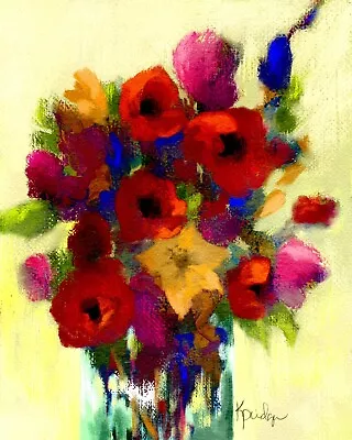 ACEO ATC Signed Art Print “Glorious” Artist Trading Card Floral Flowers • $6.54