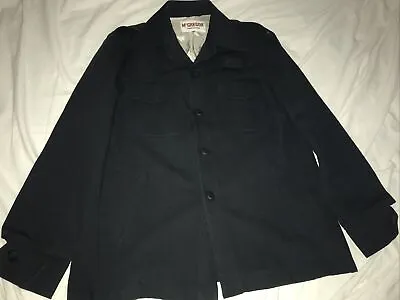 Vintage 70’s McGregor Black Fabric Safari Jacket Size 44 • $49.88