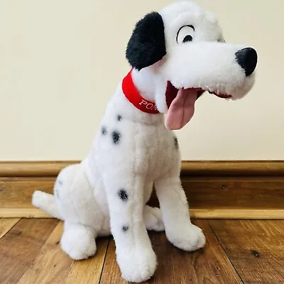 Vintage Disney Store 101 Dalmatians Pongo Dog Plush Teddy Toy 1990’s Red Collar • £19.99