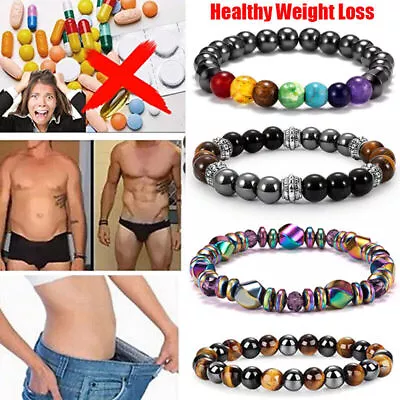 New Magnetic Healing Therapy Bracelet Arthritis Hematite Weight Loss Pain Relief • $6.99