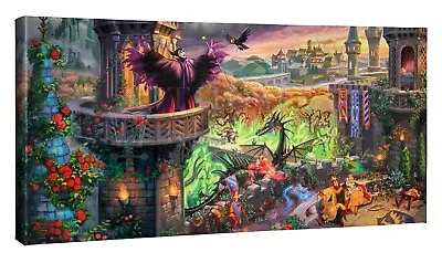 Thomas Kinkade Studios Disney Maleficent 16 X 31 Canvas Wrap • $208