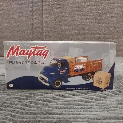 First Gear '53 Ford C.O.E Stake Maytag Truck #19-3079 NIB • $39.95