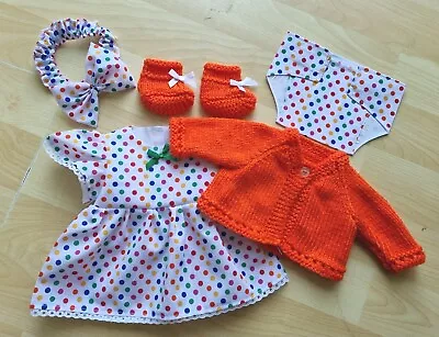 £11.99 • Buy My First Baby Annabell/14 Inch Doll 5 Piece Bright Spotted Dress Set (27)