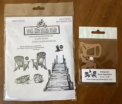 Local King Rubber Stamp Dock Desolation Chairs Rowing Boats Bird Bundle Dies • $19.95