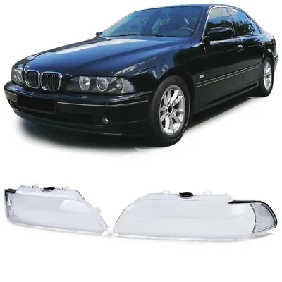 Bmw E39 Faceliift 00-03 Headlight Headlamp Lenses With Indicator Lines Pair • $124.27