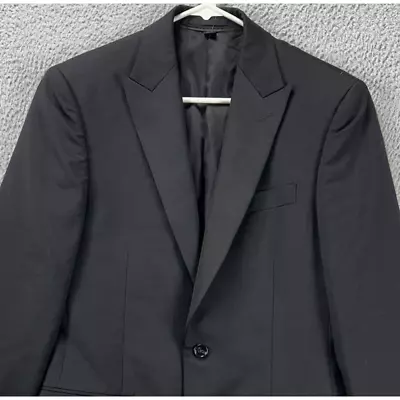 J.Crew Blazer Men 36S Ludlow Black Wool Tollegno 1900 Slim Sport Coat Tuxedo NEW • $95