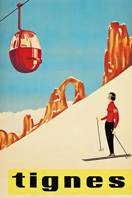 366226 Tignes Vintage Ski France Winter Tourism Art Decor Print Poster • $29.95