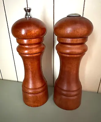 Mr. Dudley 7  H Salt Shaker & Pepper Grinder Mills Wood • $12