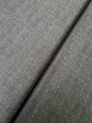 Cotton Fabric Quilting Material Linen Texture Blender - Charcoal - Makower • £6.95