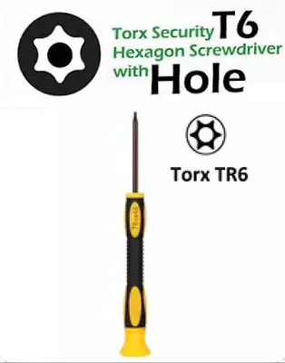 Antislip Handle Magnet Tip T6 Security Torx Screwdriver With Hole • $6.99