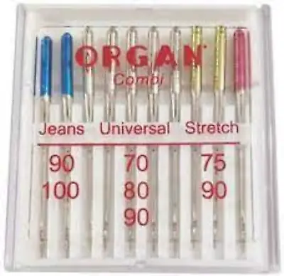 Sewing Machine Needles Jeans Universal & Stretch Organcombisingerjanome • £4.75