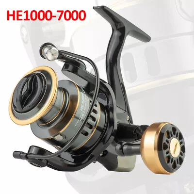 $5.49 • Buy NEW Fishing Reel HE1000-7000 Max Drag 10kg High Speed Metal Spool Spinning Reel
