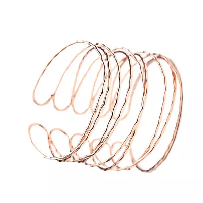  Metal Armband Fashion Coil Upper Arm Cuff Open Arm Bracelet Armlet Bangle For • £8.58