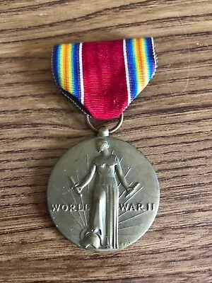 VINTAGE US World War II Medal Campaign And Service Victory Medal  1941-1945 • £12.55