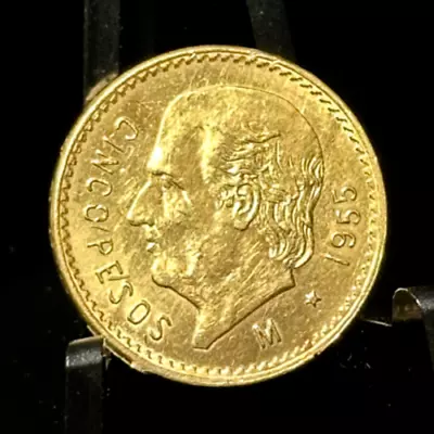 1955 - Mexico Cinco Pesos 5 Peso Gold Coin - 2 • $183.50