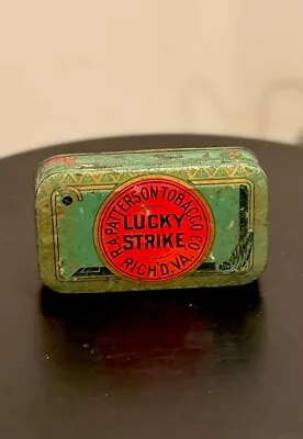 Vintage LUCKY STRIKE Cut Plug Tobacco Tin R.A. Patterson Tobacco Richmond VA • $20