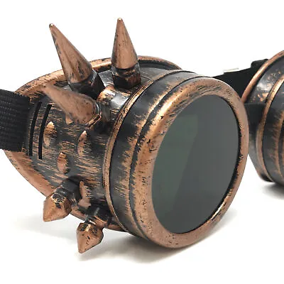 Steampunk Goggles Glasses Vintage Cyber Goth Punk Motorcycle Biker Sunglasses • $14.99