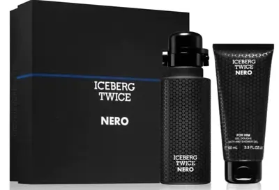 £24.99 • Buy Iceberg Twice Nero Gift Set 125ml Edt + 100ml Shower Gel For Him - New