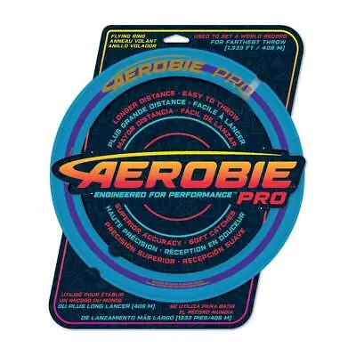 $30 • Buy Aerobie Pro 33cm Flying Ring Frisbee Outdoor Fun Play Beach Toy Blue 12y+
