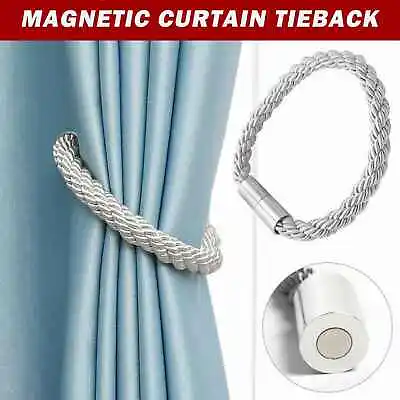 Curtain Tie-Back Magnetic Curtain Tieback Buckle Holder Window Strap 58cm 1piece • £3.11